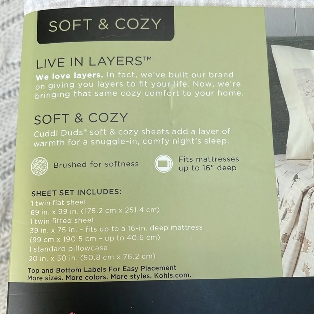 NWT Cuddl Duds Dogs Sheet Set Twin microfiber extra deep fit wrinkle resistant
